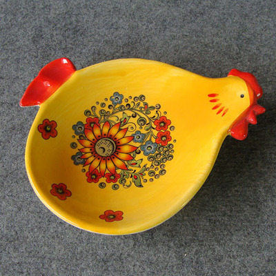 德化鵬豐 專業供應定制陶瓷工藝品，打造輕質復活節雞盤子